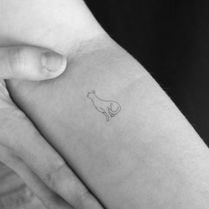 Standing Cat Temporary Tattoo (Set of 3)