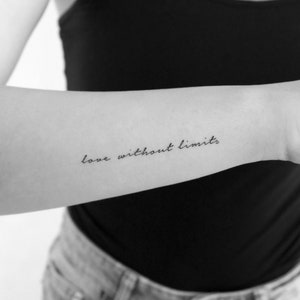 Amore senza limiti tatuaggio temporaneo (set di 3)