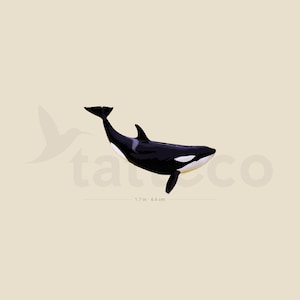 Tatuaggio temporaneo della balena assassina (set di 3)