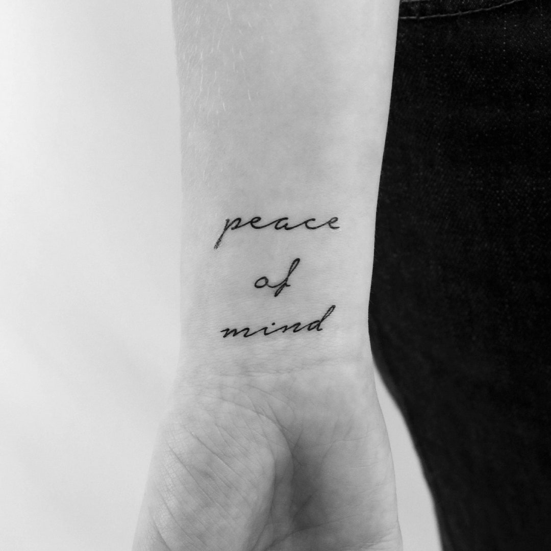 Peace of Mind Temporary Tattoo (set of 3) - Etsy