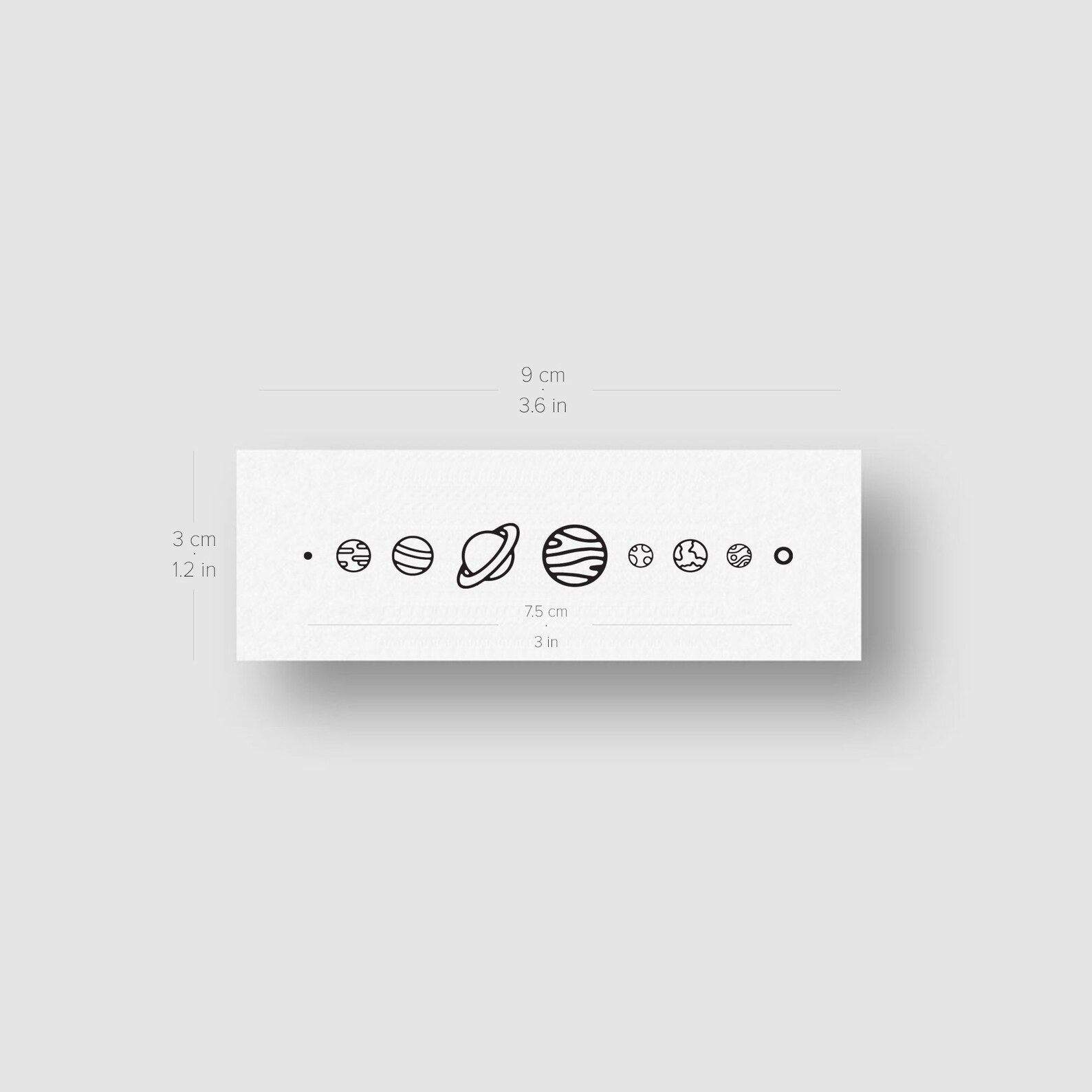 Solar System Temporary Tattoos (set of 3) - Etsy