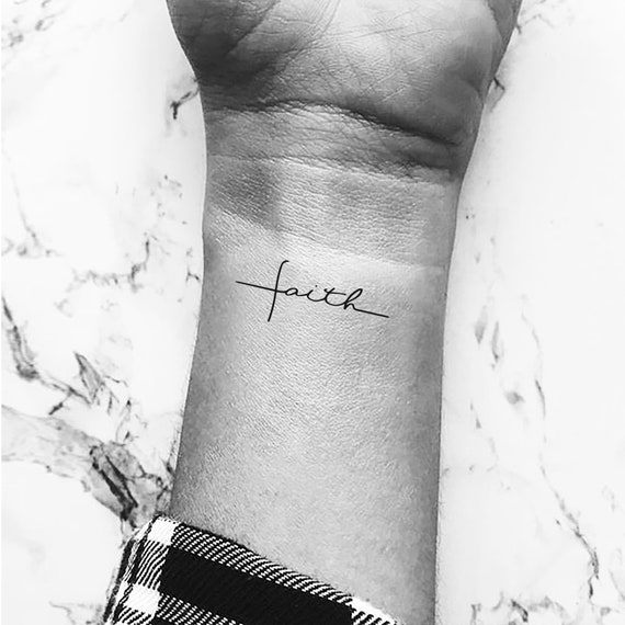 Faith Cross Temporary Tattoo Set of 3 | Etsy