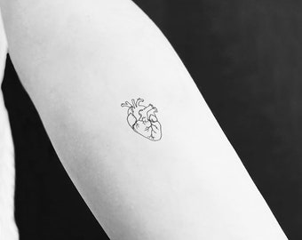 Anatomical Heart Temporary Tattoo (Set of 3)