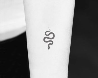 Dotwork Snake Temporary Tattoo (Set of 3)