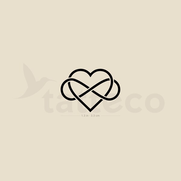 Intertwined Heart And Infinity Temporary Tattoo (Set of 3)