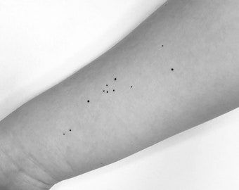 Minimalist Taurus Constellation Temporary Tattoo (Set of 3)