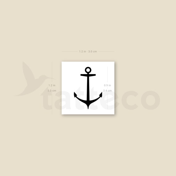 Minimalist anchor tattoo on the wrist