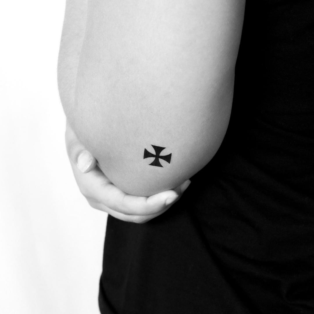 Cross Pattée Temporary Tattoo (set of 3) - Etsy UK