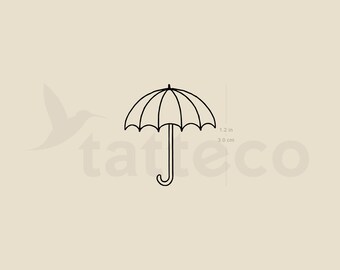 Umbrella Temporary Tattoo (Set of 3)