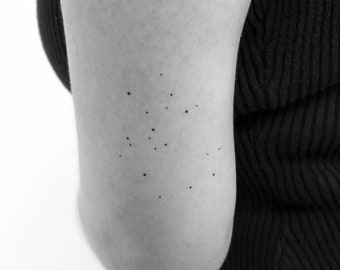 Minimalistische tijdelijke tattoo sterrenbeeld Boogschutter (set van 3)
