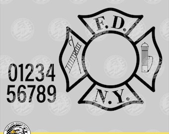 NYC Firefighter Badge Wallet - Black Matrix Bunker Gear With Yellow Tape, FDNY Cutout, Made In USA - View #3