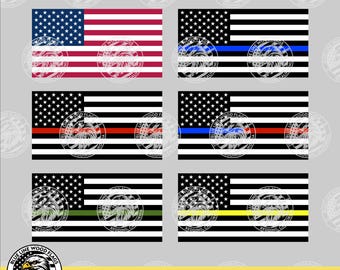 Line Flag SVG Vector Bundle (Digital Download) for Laser CNC Vinyl Cutters Etc. | Instant Download