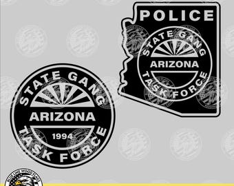 Arizona State Gang Task Force Logo svg eps png pdf File for Laser CNC Vinyl Cutters Digital Download