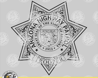 Arizona State Trooper Badge (Digital Download - svg, eps, png, pdf)