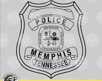 Memphis Tennessee Police Officer Badge  svg eps png pdf File for Laser CNC Vinyl Cutters Digital Download