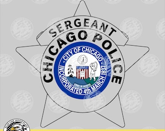 Chicago Police Department Officer Badge SVG Bundle, Chicago Police