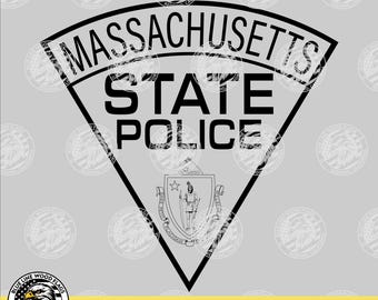 Massachusetts State Police Sticker Decal R7592 – Official Style Car Or Wall Decal