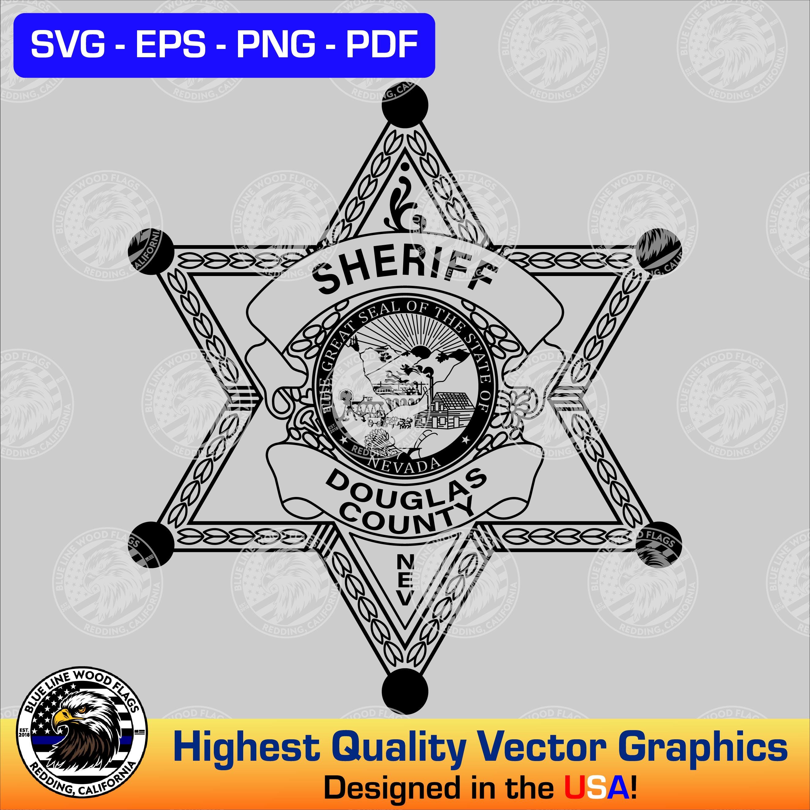 Douglas County, Nevada Sheriff Badge SVG Vector File