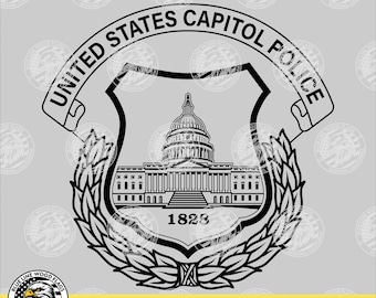 Archivo vectorial SVG del parche de la Policía del Capitolio de los Estados Unidos para láser, CNC, cortadoras de vinilo, etc. / Descarga instantánea