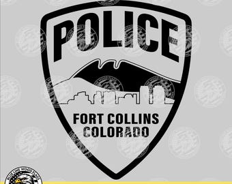 Politie-embleem van Fort Collins, Colorado (digitale download - svg, eps, png, pdf)
