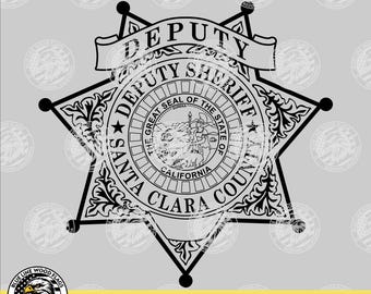Santa Clara County California Deputy Sheriff Badge SVG Vector File
