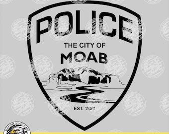 Politie-embleem van Moab, Utah (digitale download - svg, eps, png, pdf)