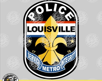 Politiepatch Louisville, Kentucky - kleurenversie voor gedrukte media (directe download).