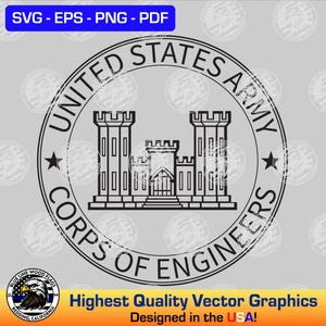 US Army Corps of Engineers Insignia SVG Vector File
