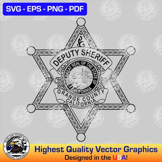 カリフォルニア州オレンジ郡副保安官バッジ SVG ベクターファイル