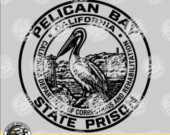 Logo van de staatsgevangenis Pelican Bay in Californië (digitale download - svg, eps, png, pdf)