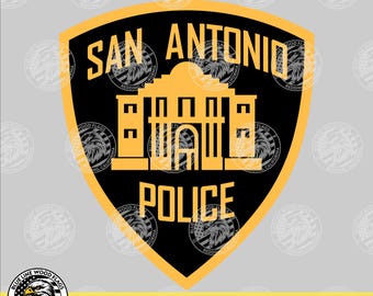 Politiepatch San Antonio, Texas: kleurenversie voor gedrukte media (direct downloaden).