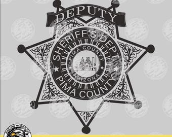Badge van een hulpsheriff van Pima County, Arizona (digitale download - svg, eps, png, pdf)