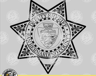 San Bernardino County California Deputy Sheriff Badge SVG Vector File