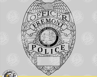 Fremont, Californië politieagent badge - vector SVG-bestand voor laser, CNC, vinylsnijders, enz. | Direct downloaden