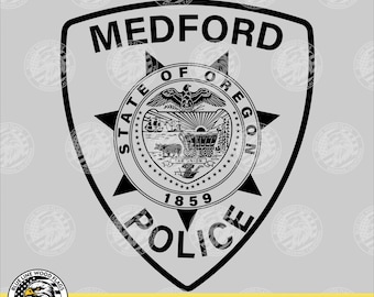 Medford Oregon Police Patch svg eps png pdf File for Laser CNC Vinyl Cutters Digital Download