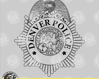Denver Colorado Police Officer Badge SVG Vector File
