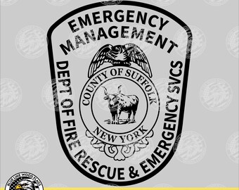 Suffolk County New York Office of Emergency Management Patch svg eps png pdf File for Laser CNC Vinyl Cutters Digital Download