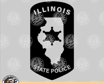 Embleem van de politie van de staat Illinois (digitale download - svg, eps, png, pdf)