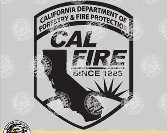 CalFire Patch svg eps png pdf File for Laser CNC Vinyl Cutters Digital Download