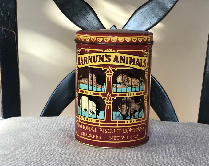 Vintage Barnum Animal Cracker Tin National Biscuit Company Etsy