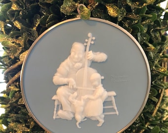 Vintage NORMAN ROCKWELL Hallmark Cameo Ornament: The Christmas Dance 1987 Mint