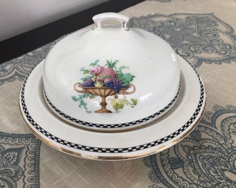 Vintage Wedgwood Cheese Server with Lid, Covered Serving Dish