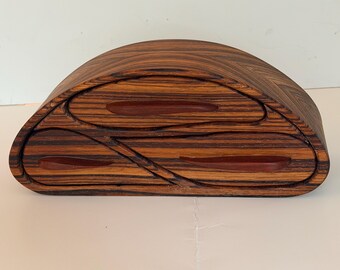 Decorative Handcrafted Wooden Box with Compartments