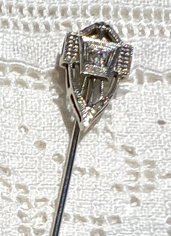 Antique Edwardian 18K Gold Diamond BELAIS Stick Pi