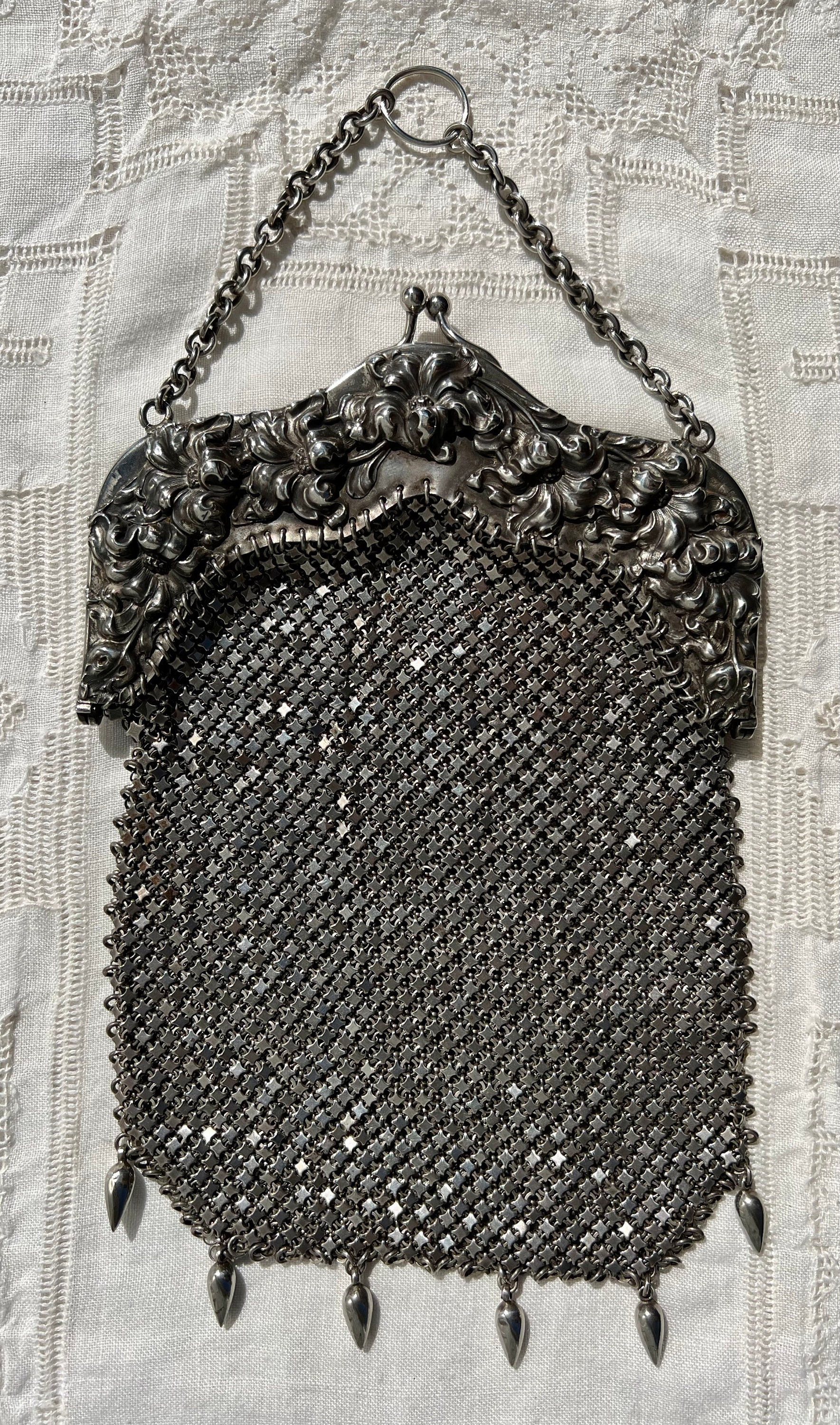 Antique Art Nouveau UNGER BROTHERS Sterling Silver Floral Repousse ...