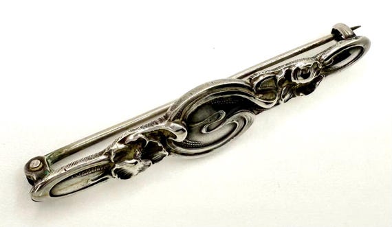Antique Art Nouveau UNGER BROTHERS Chased Sterling Si… - Gem
