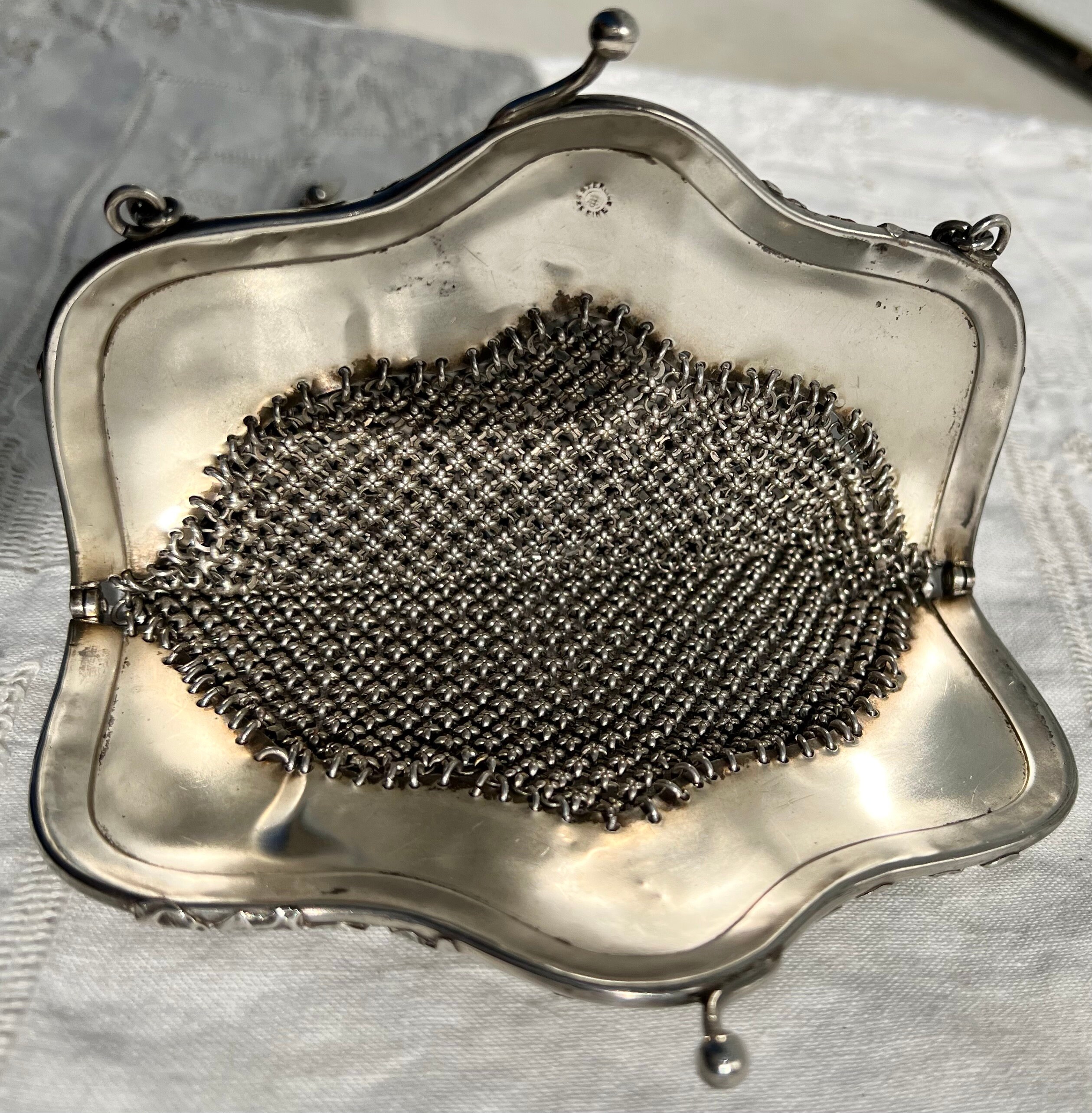 Antique Art Nouveau UNGER BROTHERS Sterling Silver Floral Repousse ...