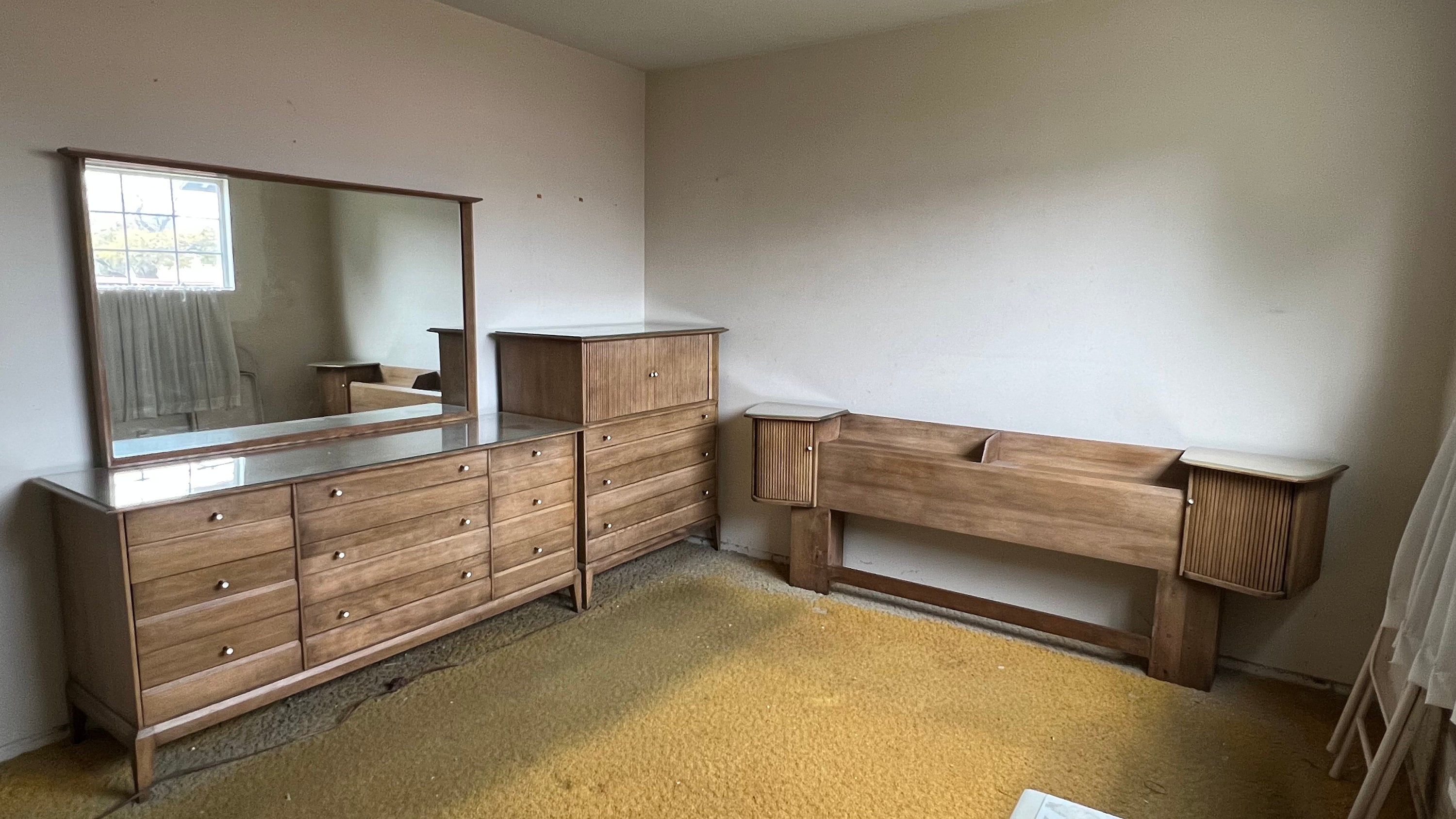 Vintage 1950s HEYWOOD-WAKEFIELD *Cadence* Bedroom Set ~ Sable & Robin's Egg Blue