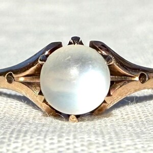 Antique Victorian 10K Gold MOONSTONE ORB Ring - Etsy