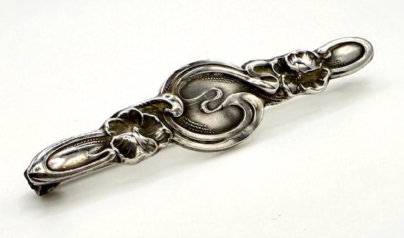Antique Art Nouveau UNGER BROTHERS Chased Sterling Si… - Gem